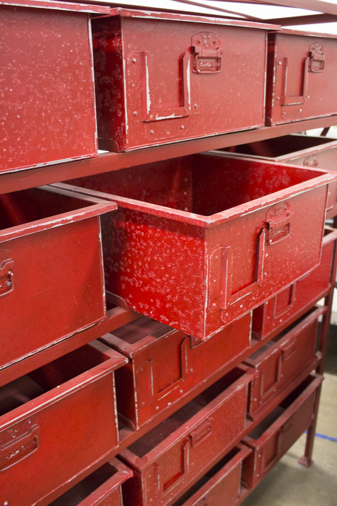 Red Kamal Metal Shelving Unit