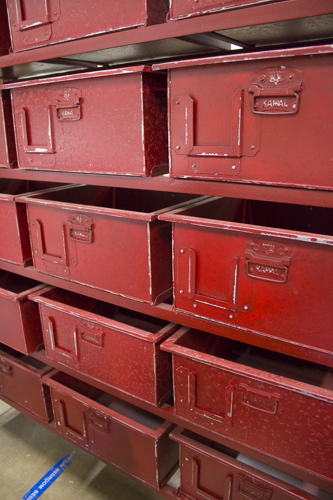 Red Kamal Metal Shelving Unit