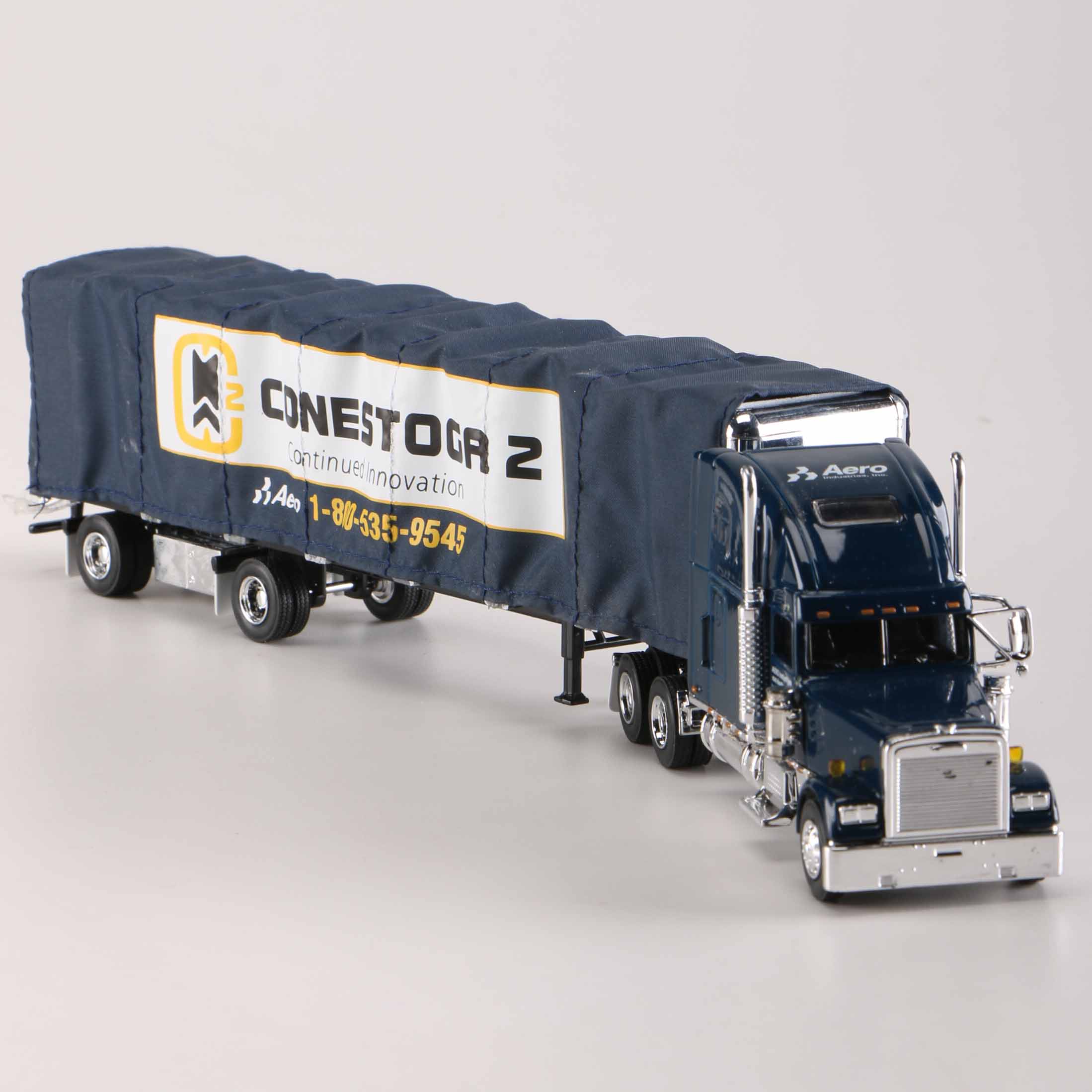 Freightliner Die-Cast Semi Truck with Conestoga 2 Trailer
