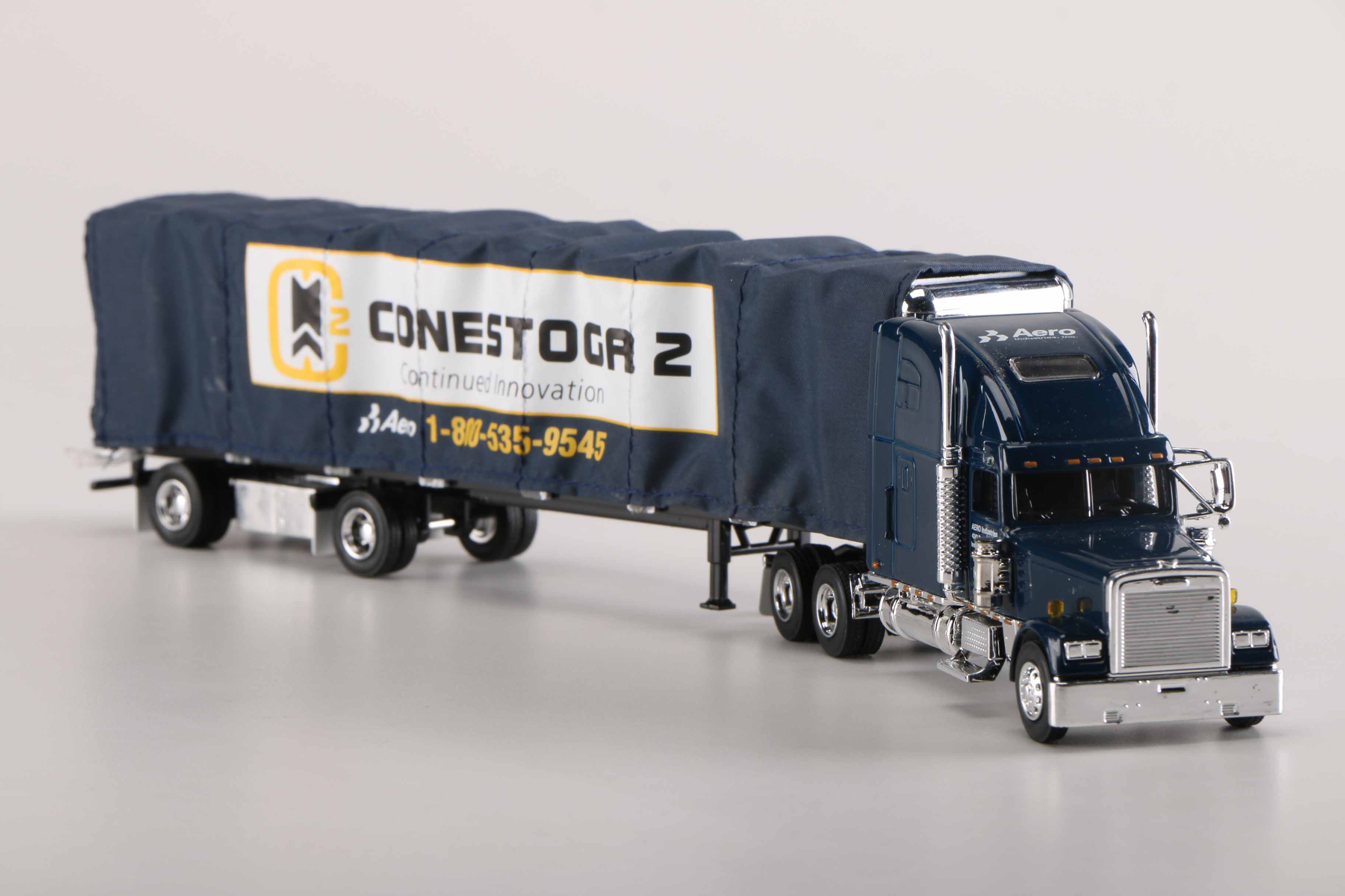 Freightliner Die-Cast Semi Truck with Conestoga 2 Trailer