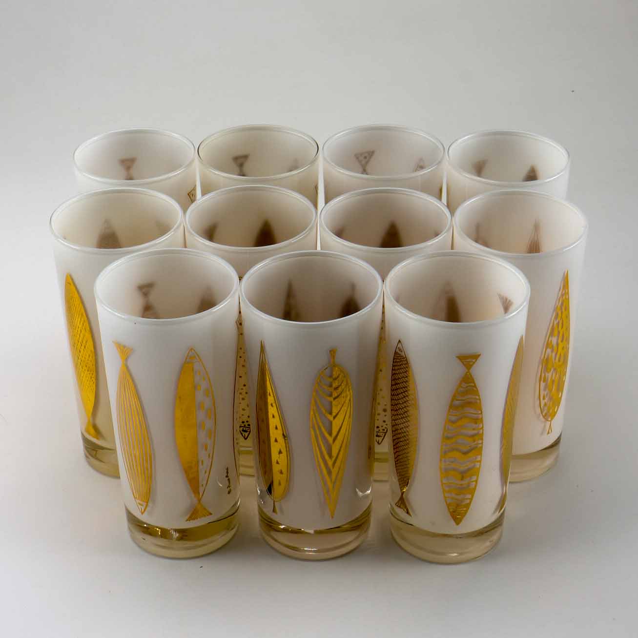 Mid-Century Fred Press Highball Glasses