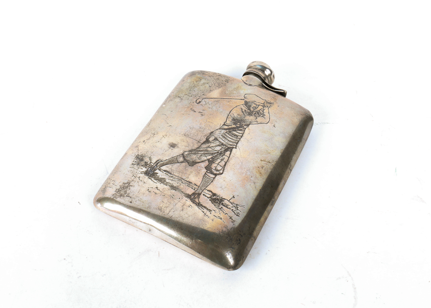 Vintage Sterling Silver Liquor Flask