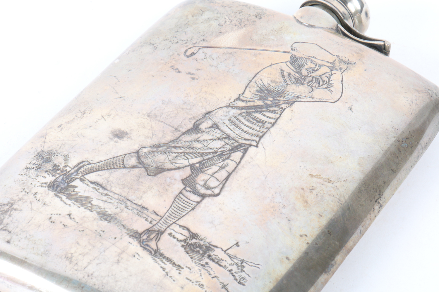 Vintage Sterling Silver Liquor Flask