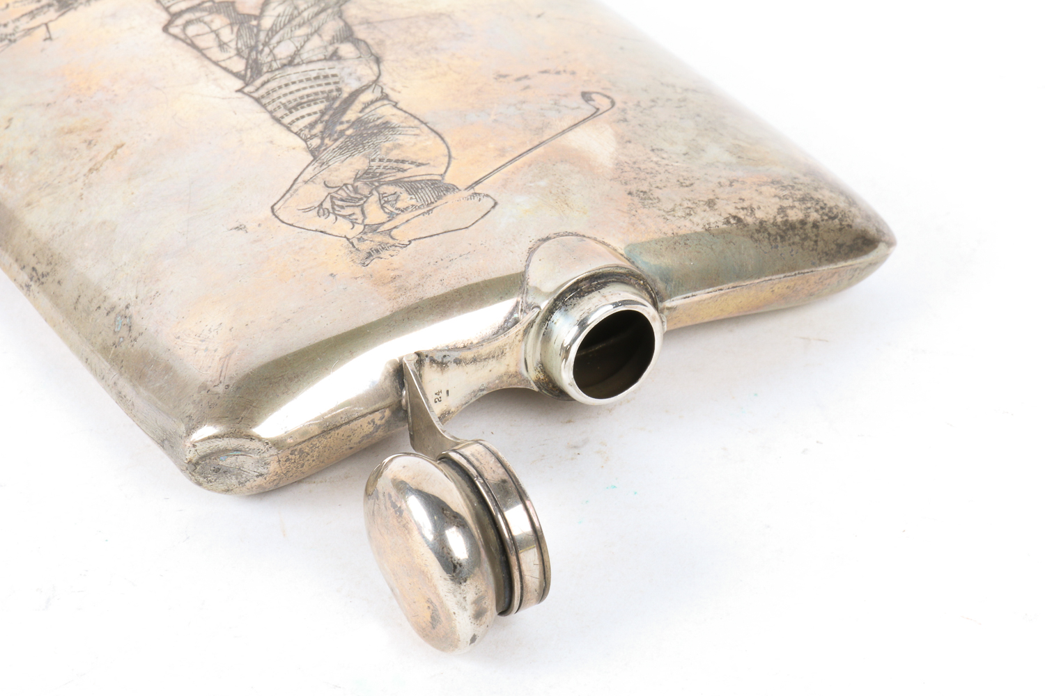 Vintage Sterling Silver Liquor Flask