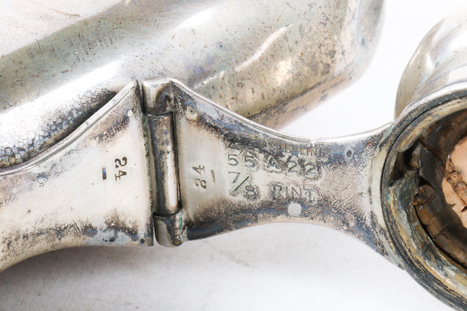 Vintage Sterling Silver Liquor Flask