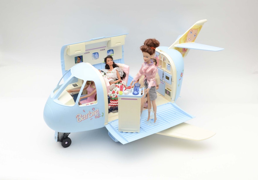 Barbie Airplane Set with Barbie Dolls