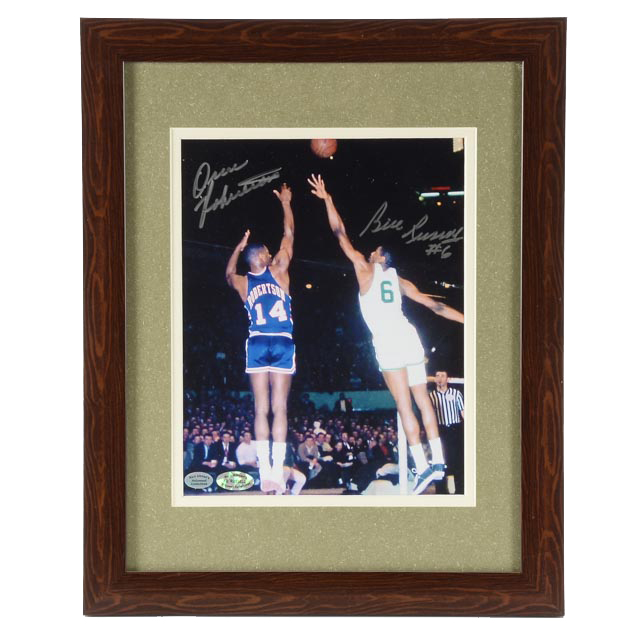 Oscar Robertson and Bill Russell Signed Photo  COA