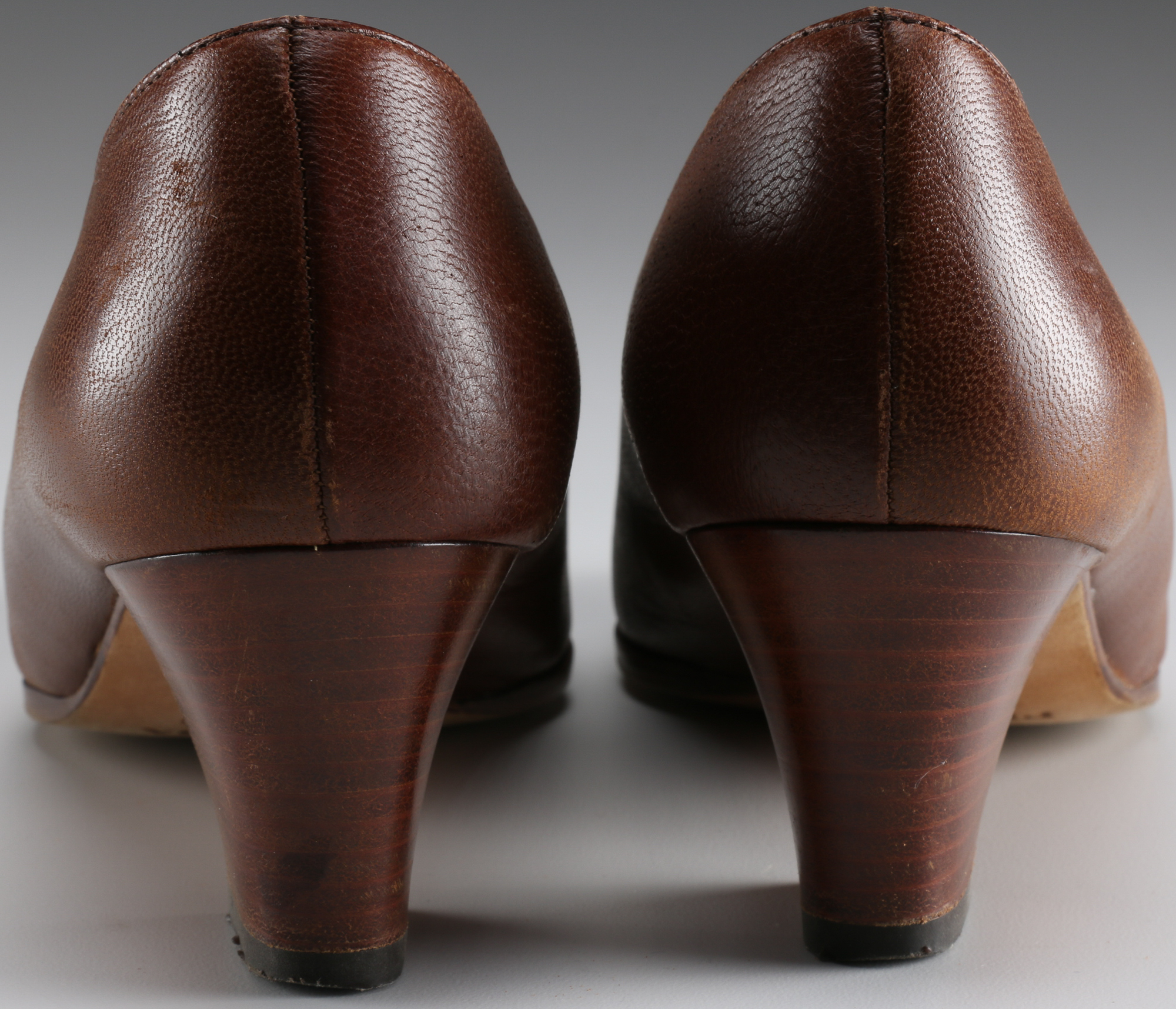 Vintage Prada Brown Leather Pump