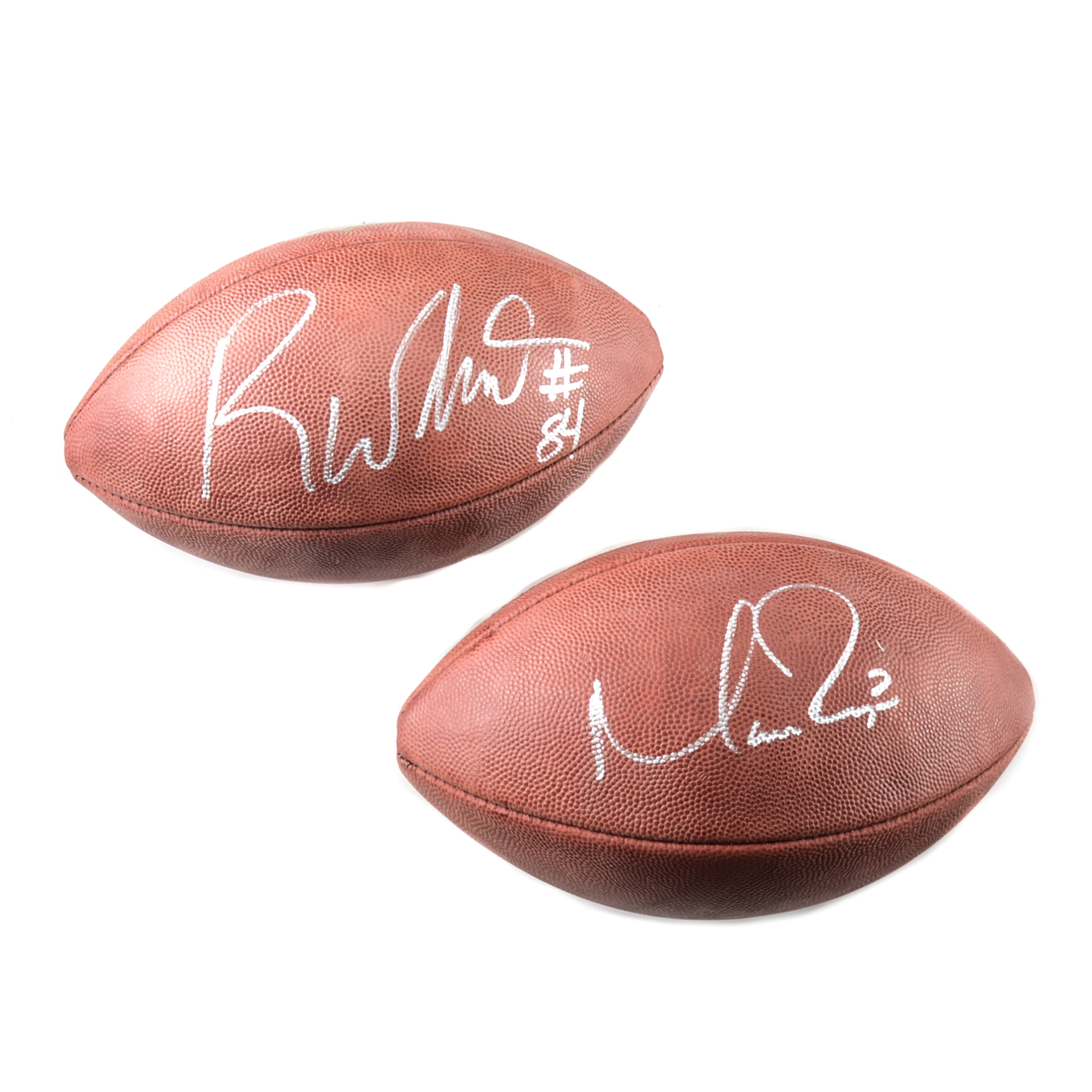 Matt Ryan And Roddy White Signed NFL Footballs