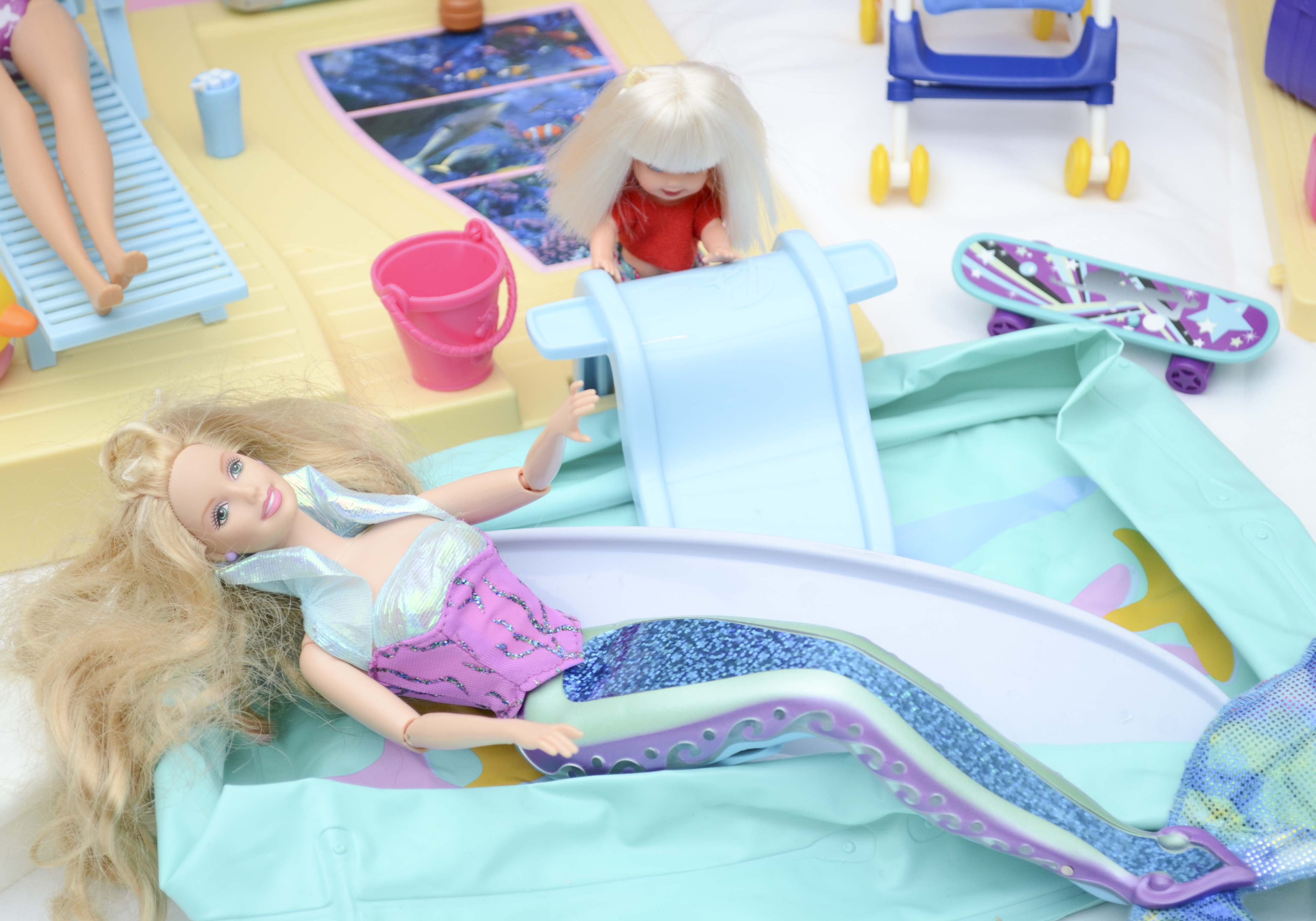 Barbie Cruise Ship with Accessories and Barbie Dolls