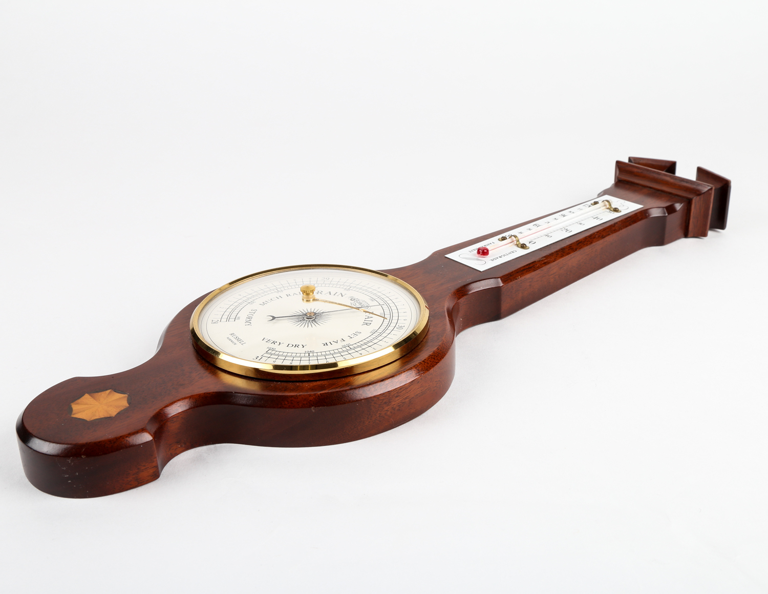 Banjo Style Thermometer-Barometer by Russell of Norwich
