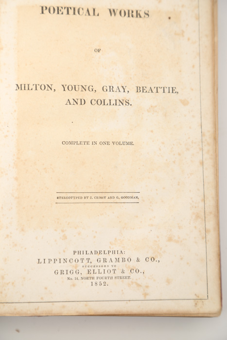 Collection of Antique Poetry Books