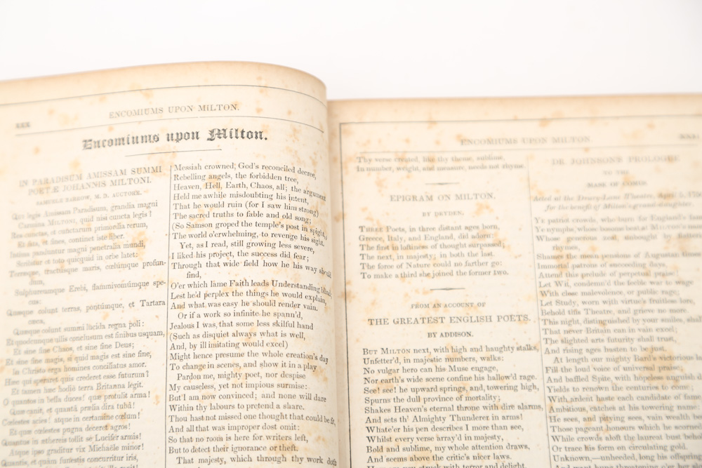 Collection of Antique Poetry Books