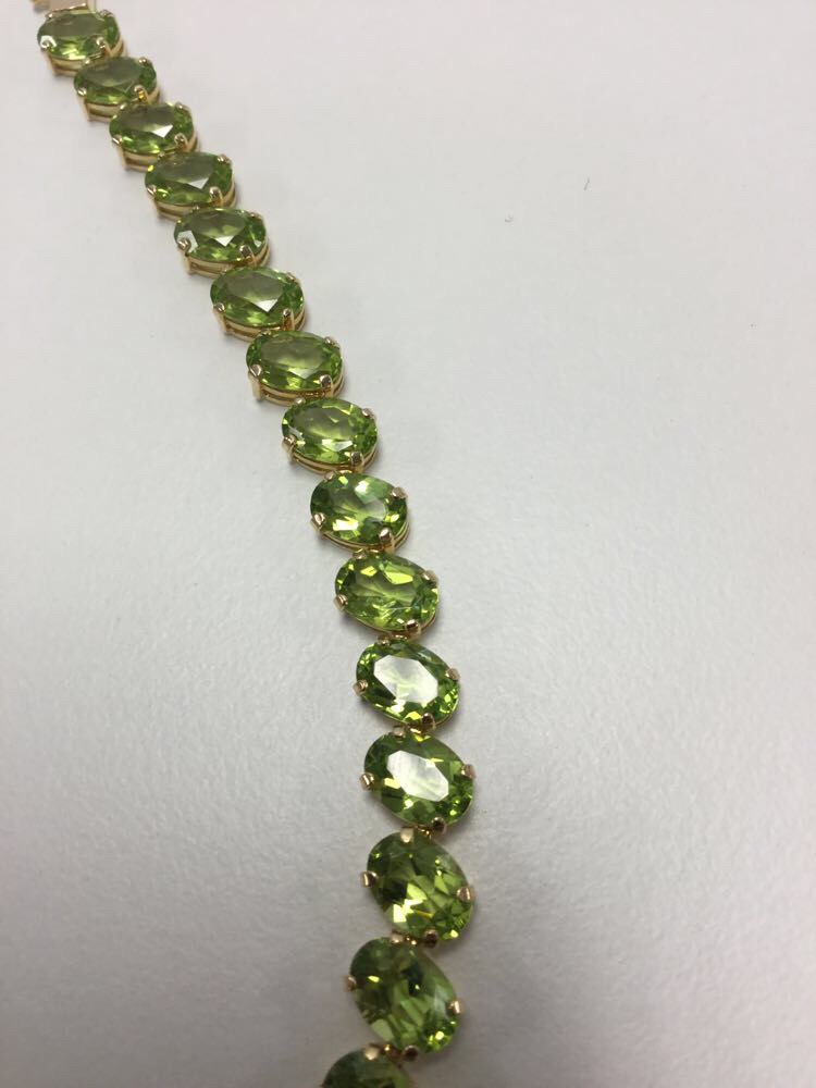 14K Yellow Gold Peridot Bracelet