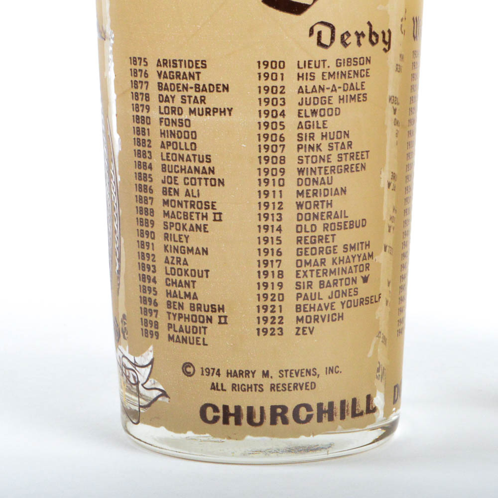 Pair of Rare 1974 Federal Kentucky Derby Glasses