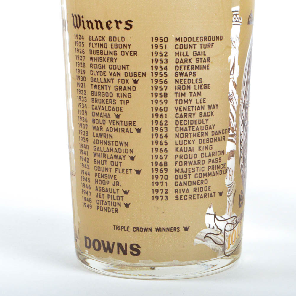 Pair of Rare 1974 Federal Kentucky Derby Glasses