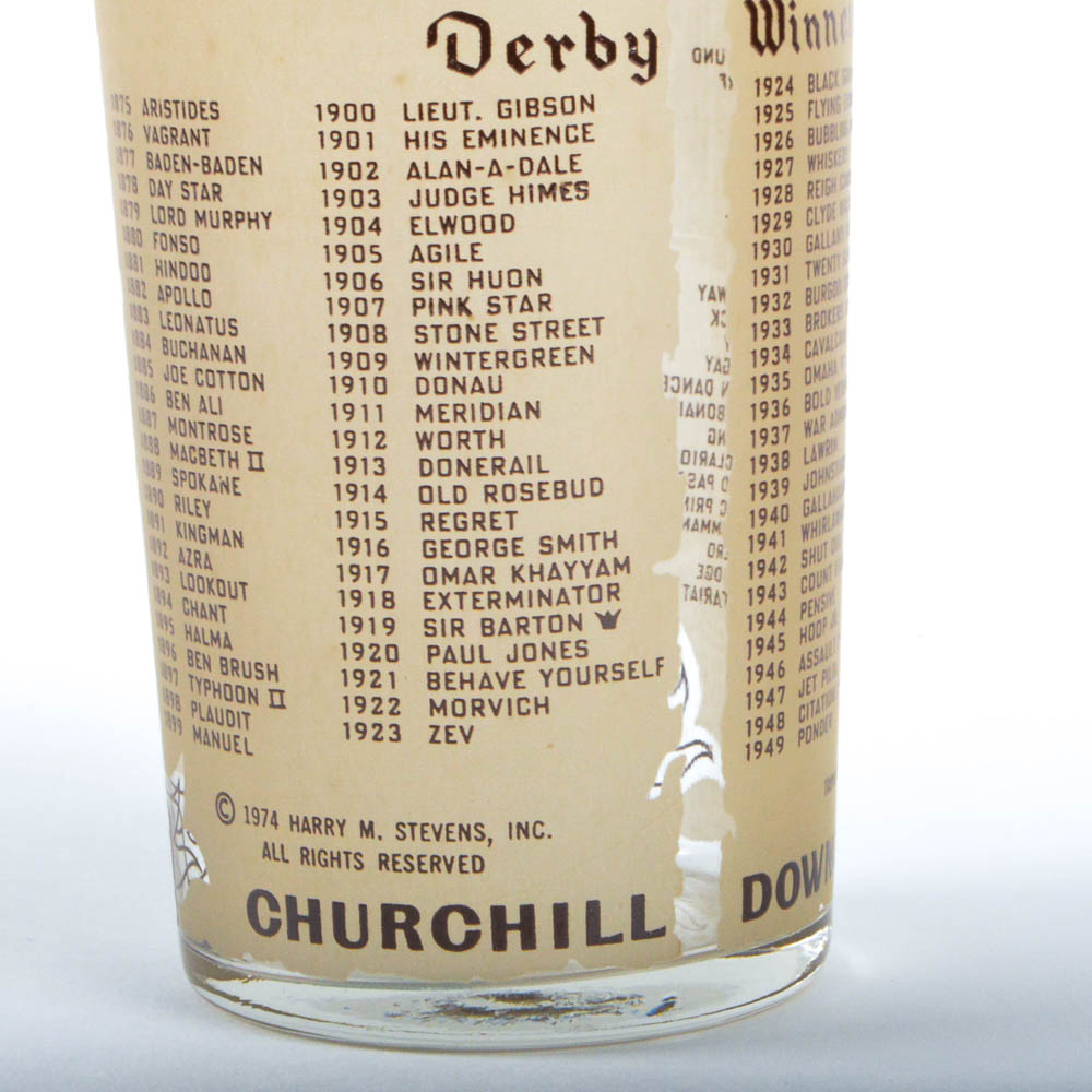 Pair of Rare 1974 Federal Kentucky Derby Glasses