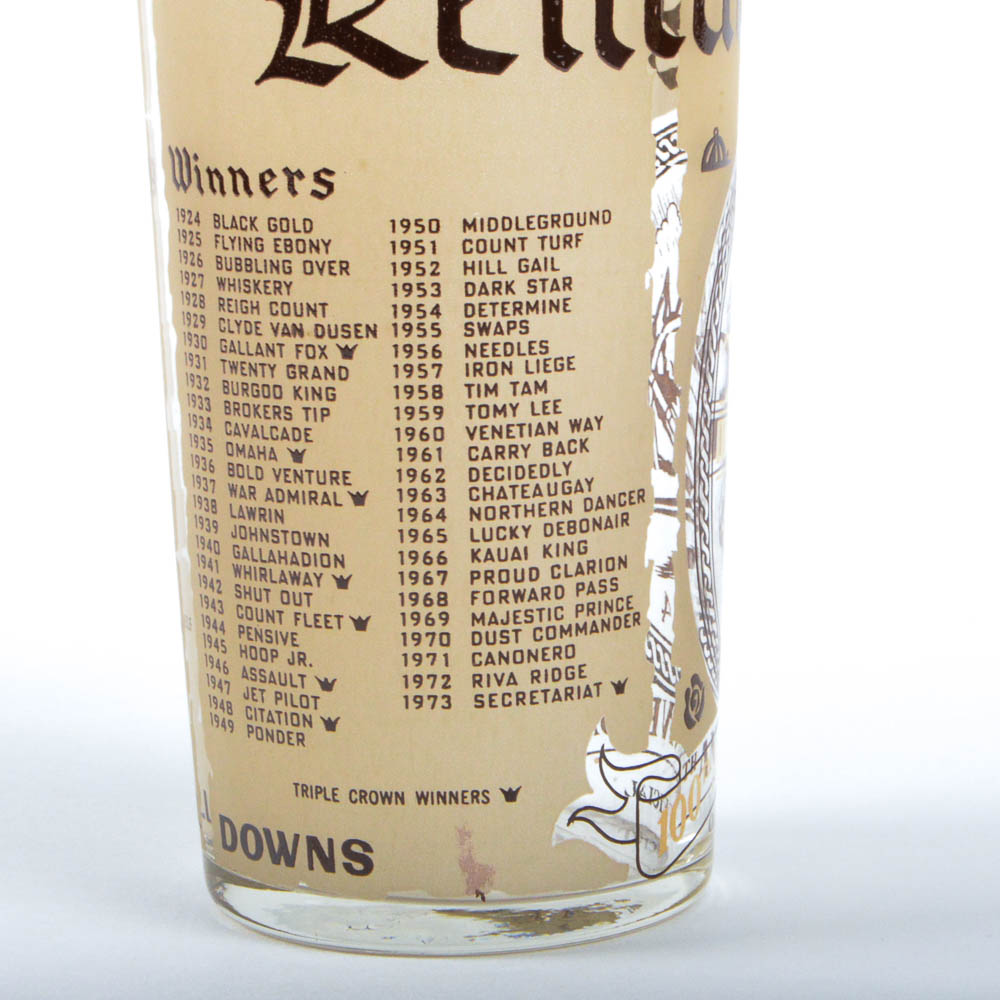 Pair of Rare 1974 Federal Kentucky Derby Glasses