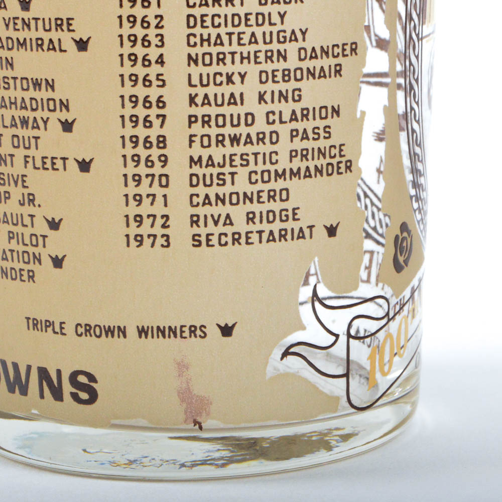 Pair of Rare 1974 Federal Kentucky Derby Glasses