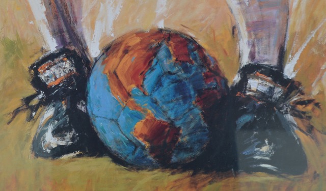 Framed Aldo Luongo Offset Lithograph Poster for the 1996 Centennial Olympic Games