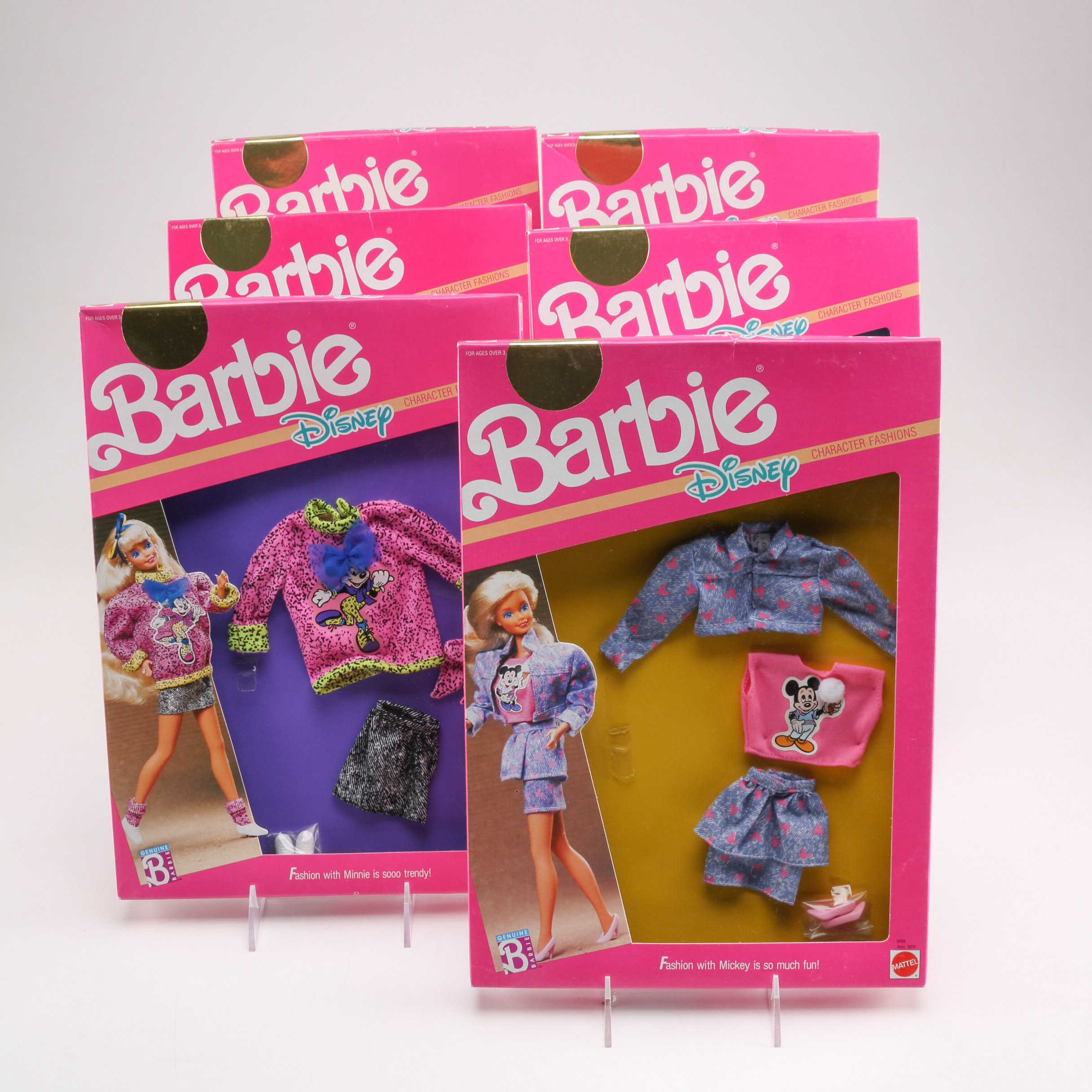 Collection of Barbie Dolls Disney Themed Clothing