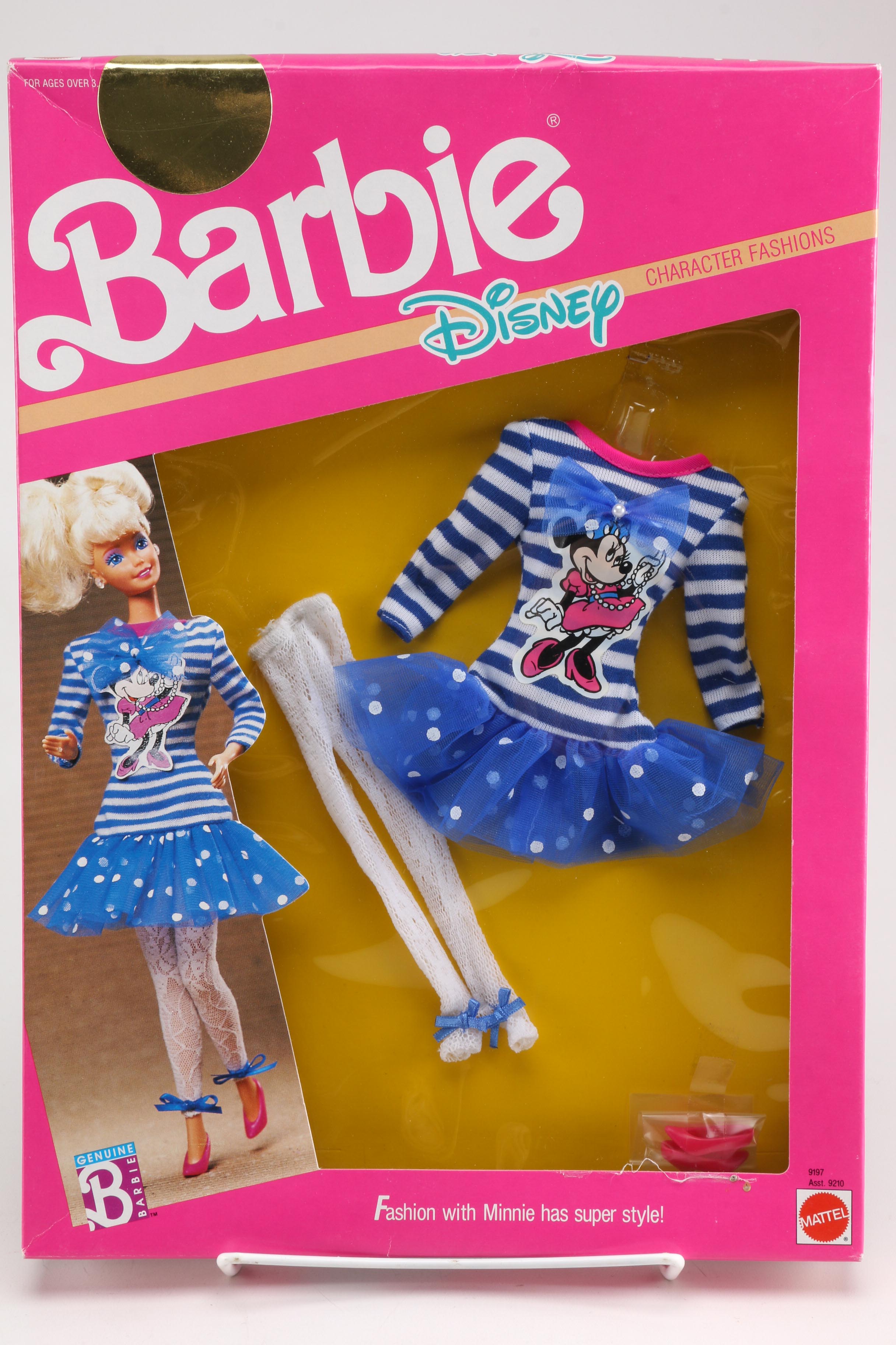 Collection of Barbie Dolls Disney Themed Clothing