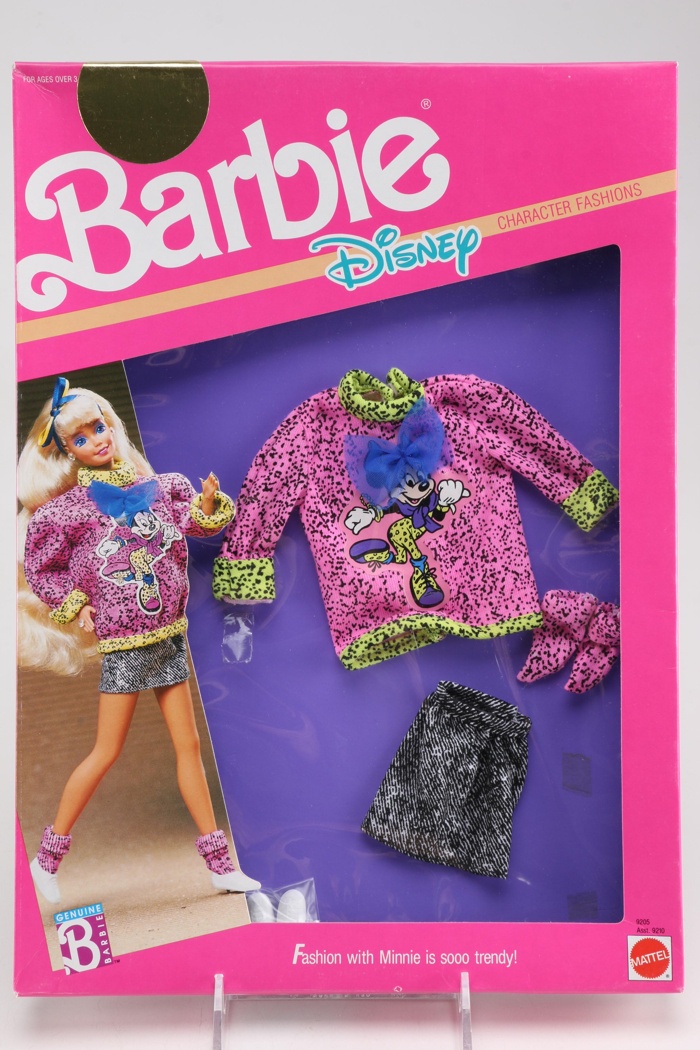 Collection of Barbie Dolls Disney Themed Clothing