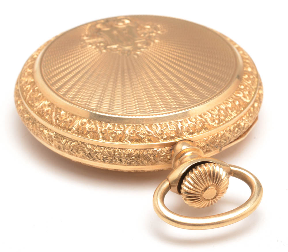 14K Yellow Gold Ben Schneider Jewelry Co Full Hunter Pocket Watch