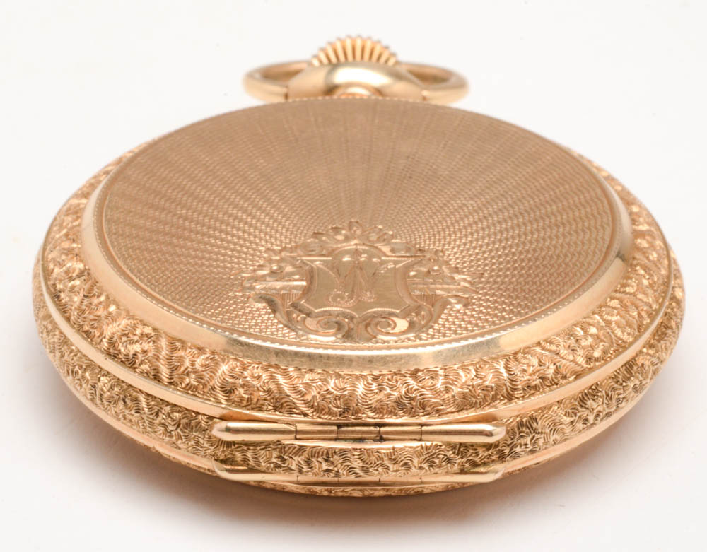 14K Yellow Gold Ben Schneider Jewelry Co Full Hunter Pocket Watch