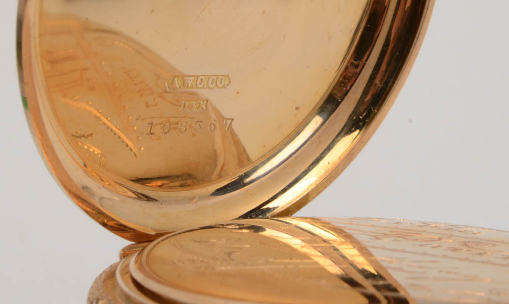 14K Yellow Gold Ben Schneider Jewelry Co Full Hunter Pocket Watch