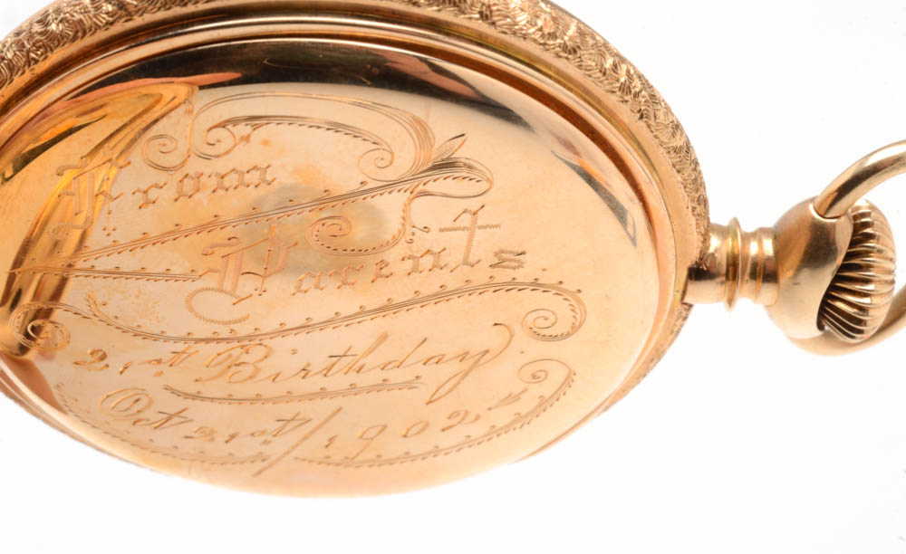 14K Yellow Gold Ben Schneider Jewelry Co Full Hunter Pocket Watch