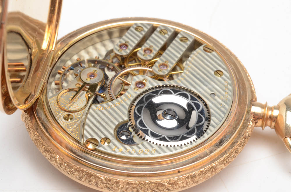 14K Yellow Gold Ben Schneider Jewelry Co Full Hunter Pocket Watch