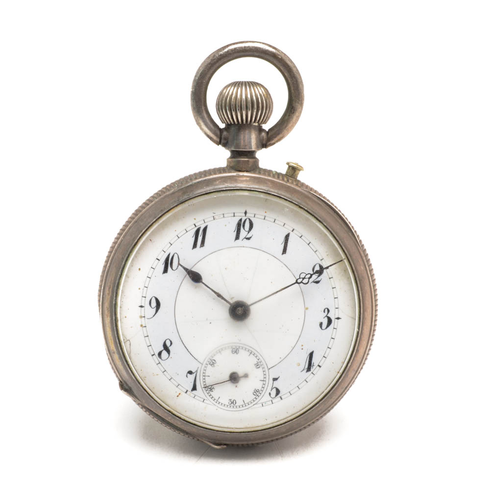 Antique Coin Silver Remontoir Ancre Pocket Watch