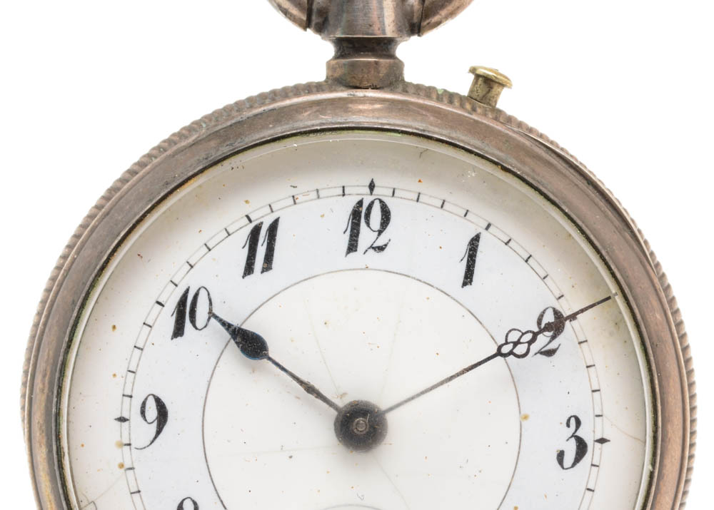 Antique Coin Silver Remontoir Ancre Pocket Watch