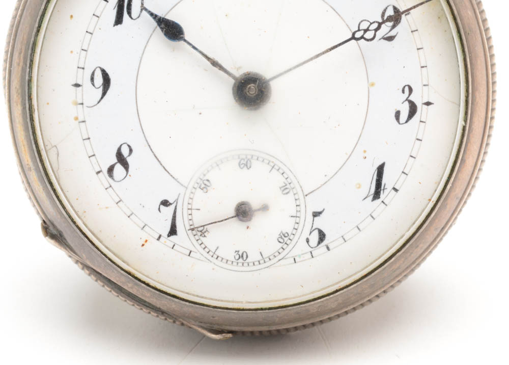 Antique Coin Silver Remontoir Ancre Pocket Watch