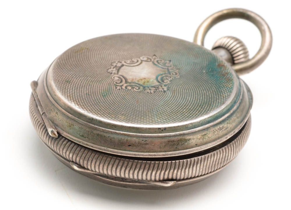 Antique Coin Silver Remontoir Ancre Pocket Watch