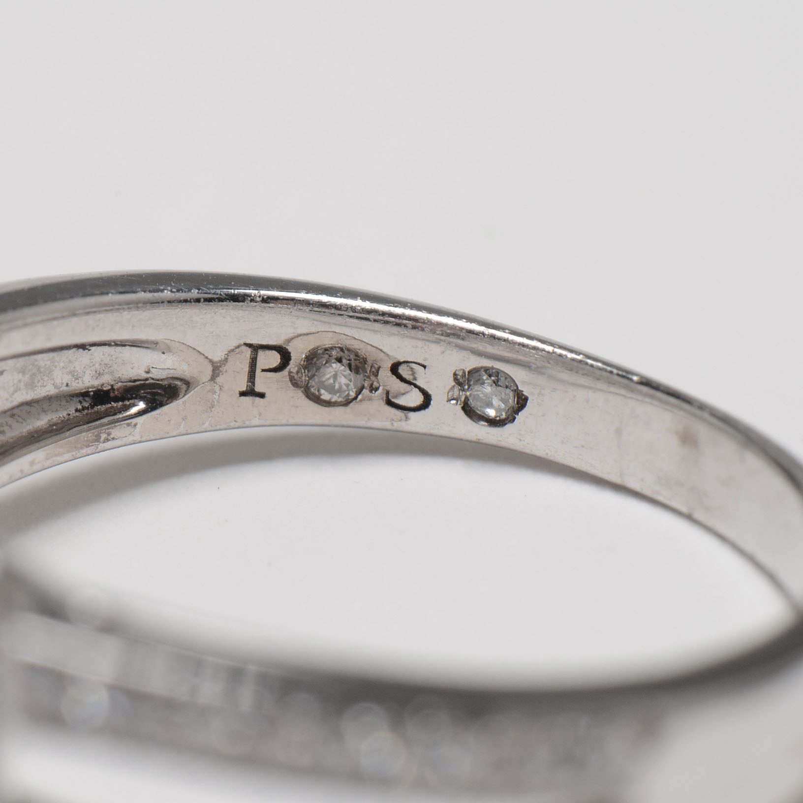 14K White Gold 1.04CT Princess Cut Engagement Ring