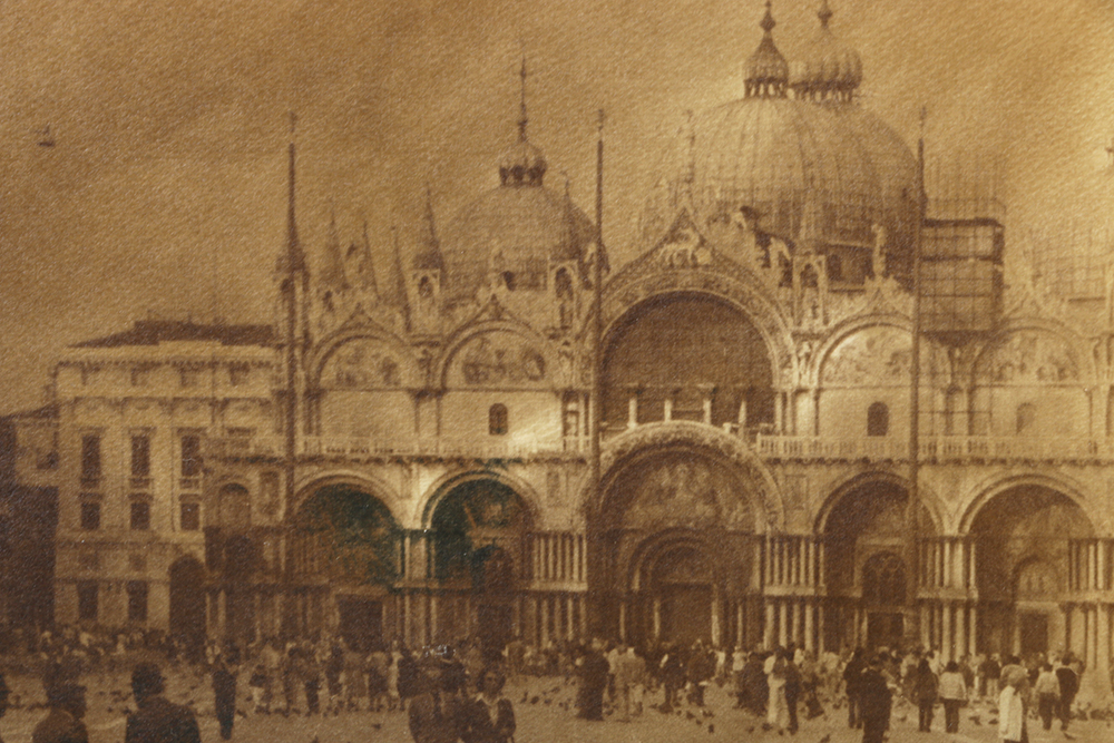 Diana Duncan Holmes Hand-Tinted Photograph "Piazza San Marco"