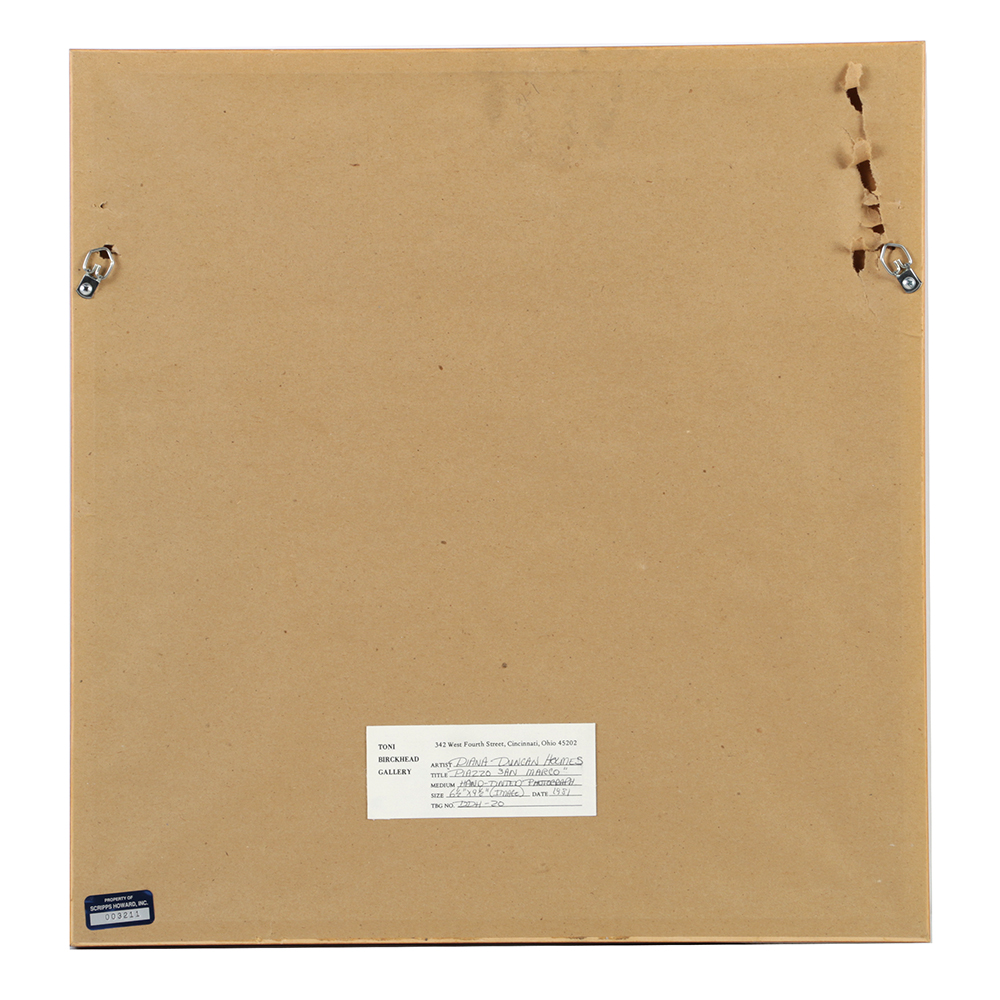 Diana Duncan Holmes Hand-Tinted Photograph "Piazza San Marco"