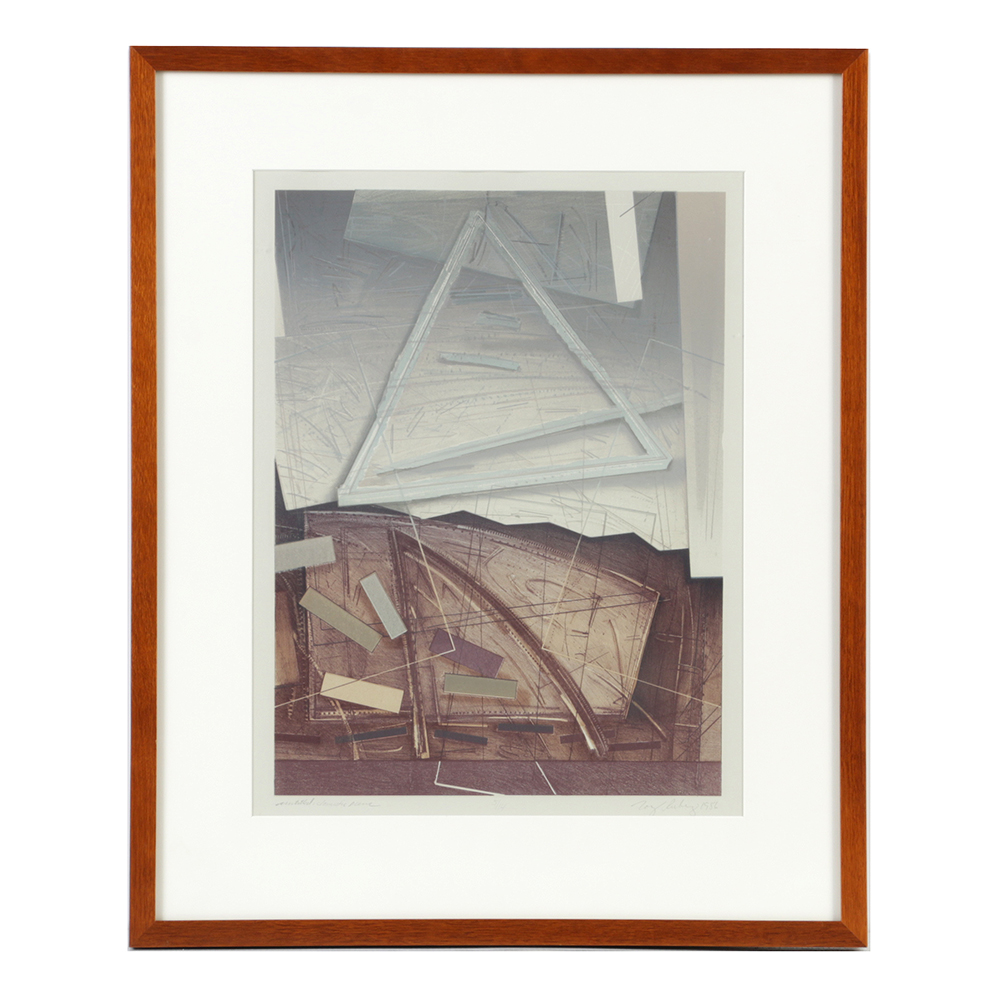 Tony Rubey Color Lithograph "Untitled; Domestic Scene"