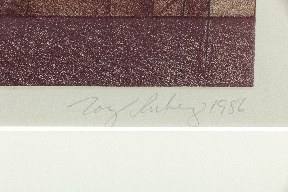 Tony Rubey Color Lithograph "Untitled; Domestic Scene"