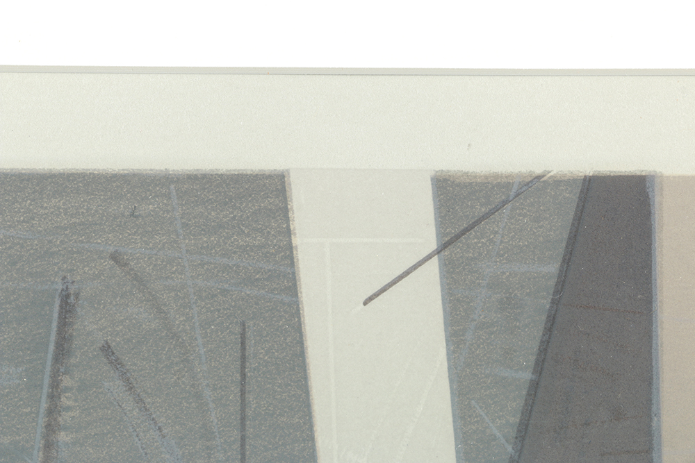 Tony Rubey Color Lithograph "Untitled; Domestic Scene"