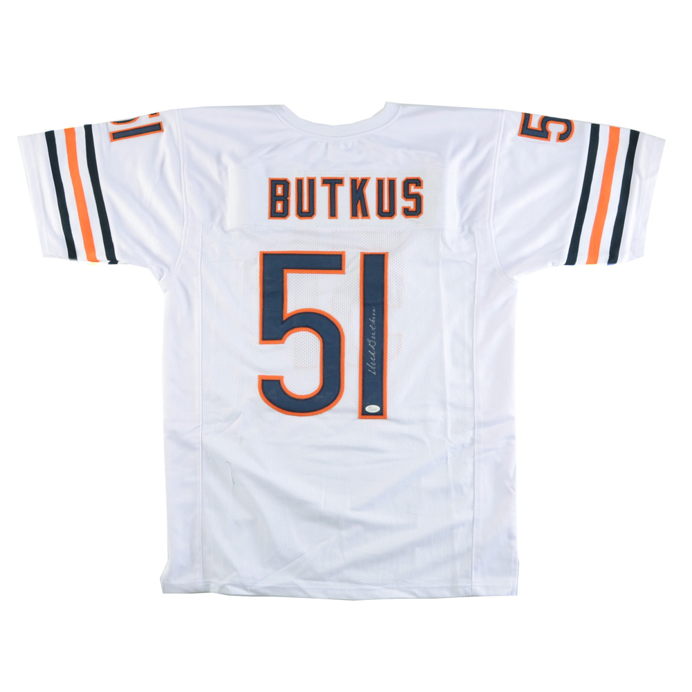 (HOF) Dick Butkis Signed Bears NFL Football Jersey  COA