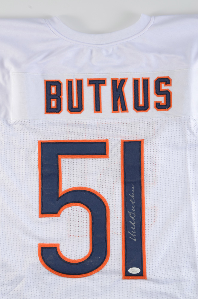 (HOF) Dick Butkis Signed Bears NFL Football Jersey  COA