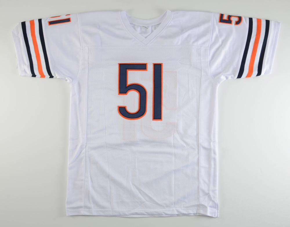 (HOF) Dick Butkis Signed Bears NFL Football Jersey  COA