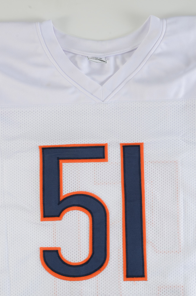 (HOF) Dick Butkis Signed Bears NFL Football Jersey  COA