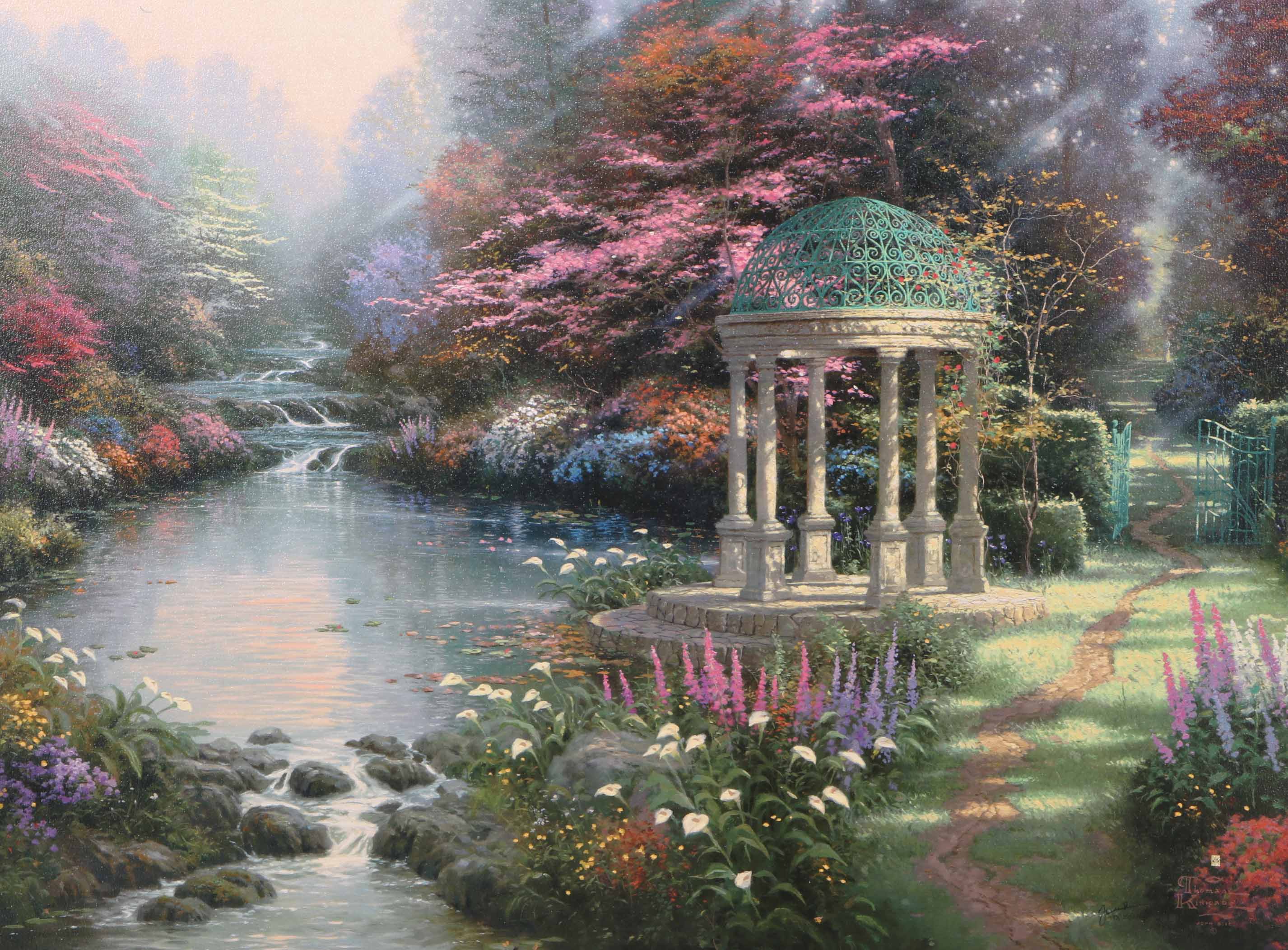 Thomas Kinkade "The Garden of Prayer" Giclee Print of Painting