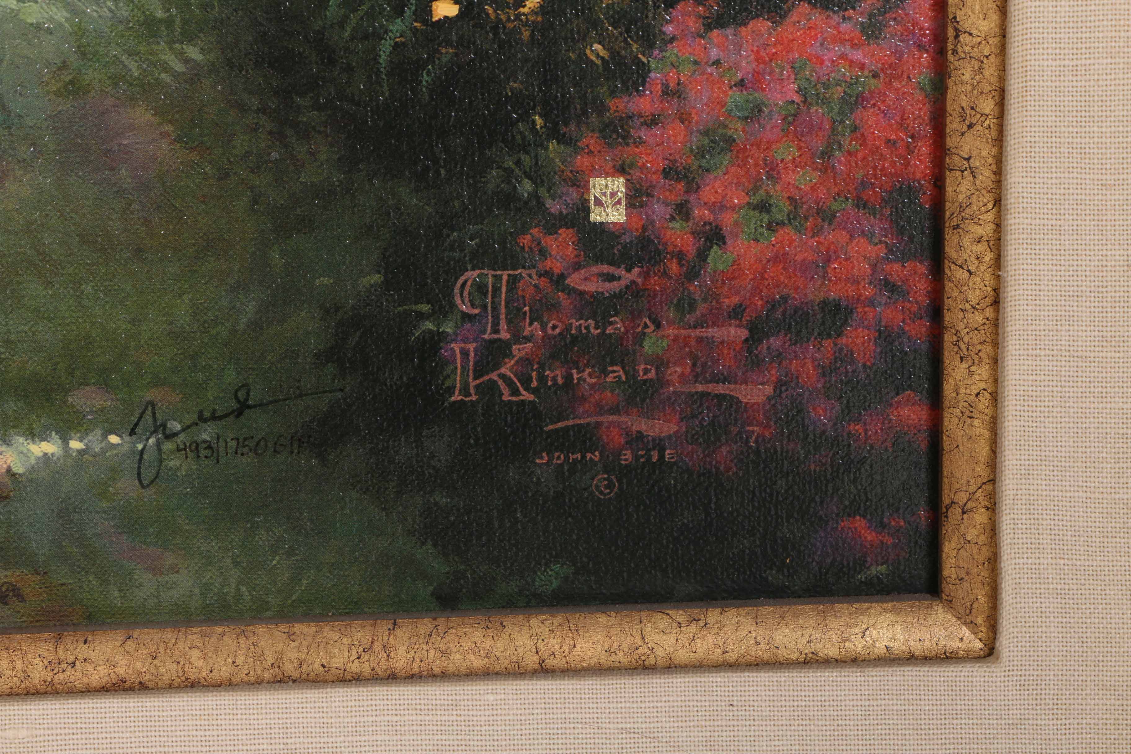 Thomas Kinkade "The Garden of Prayer" Giclee Print of Painting