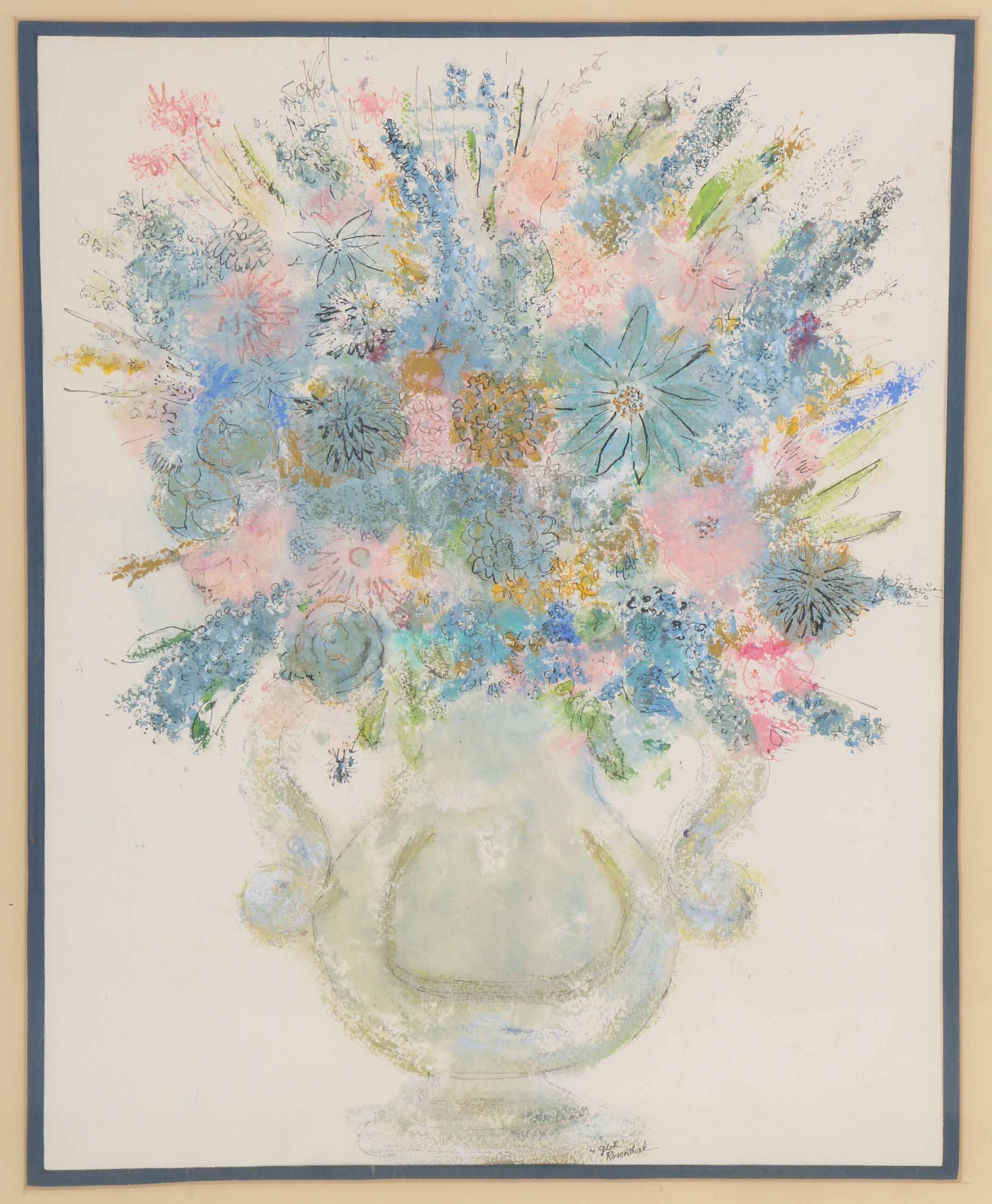 Rosenthal Framed Watercolor Painting Still Life