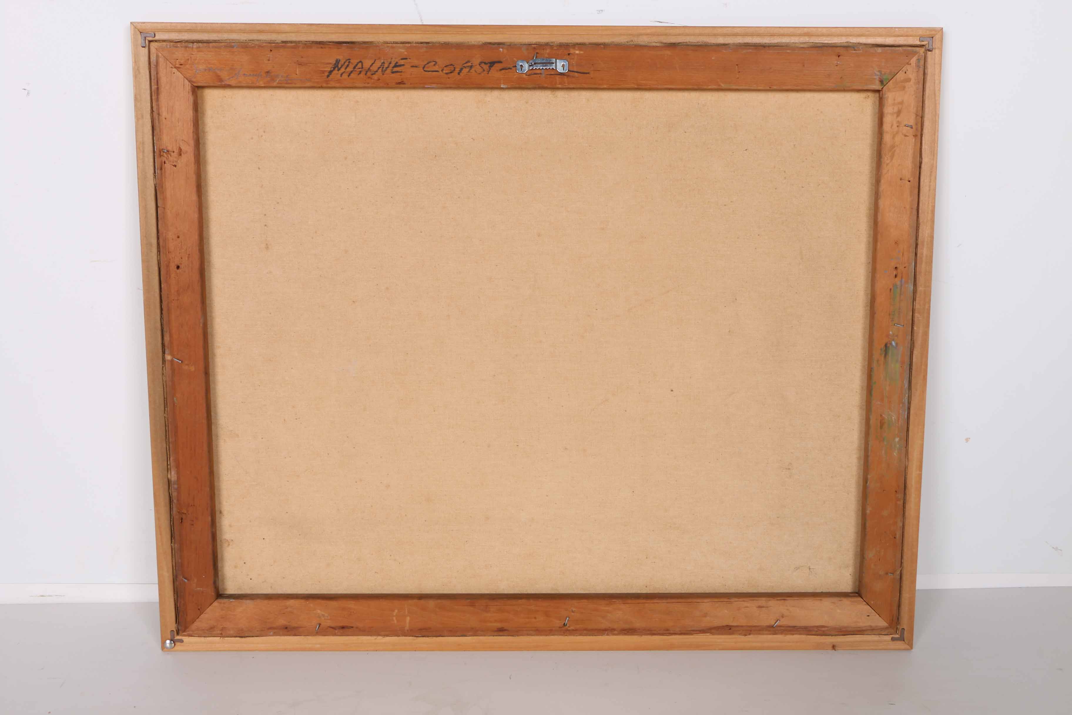 Hasselbar Framed Oil Painting on Canvas "Maine Coast"